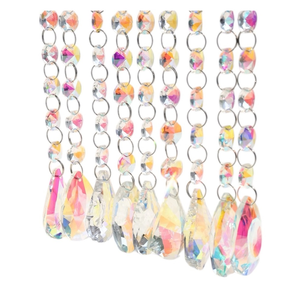 Sun Catchers with Crystal Prisms on a Multi Crystal Link with Hooks to Hang - Picture 3 of 4